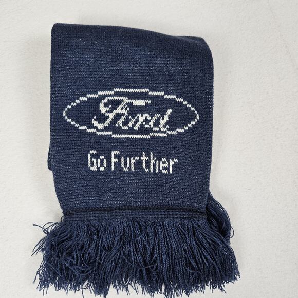 Dallas Cowboys Ford Scarf Go Further Blue Knit Winter NFL Football Texas Fringe - Picture 12 of 12